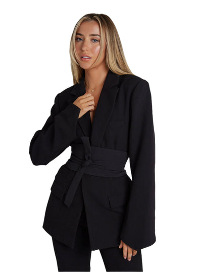 Tailored Belted Blazer