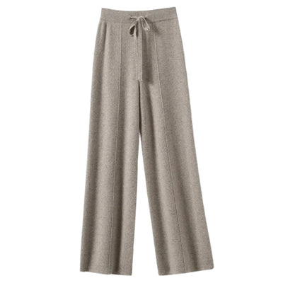 Wide-Leg Knit Trousers