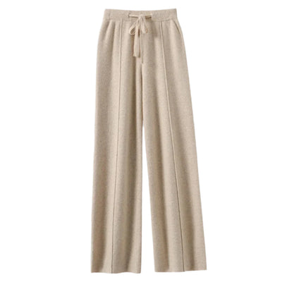 Wide-Leg Knit Trousers