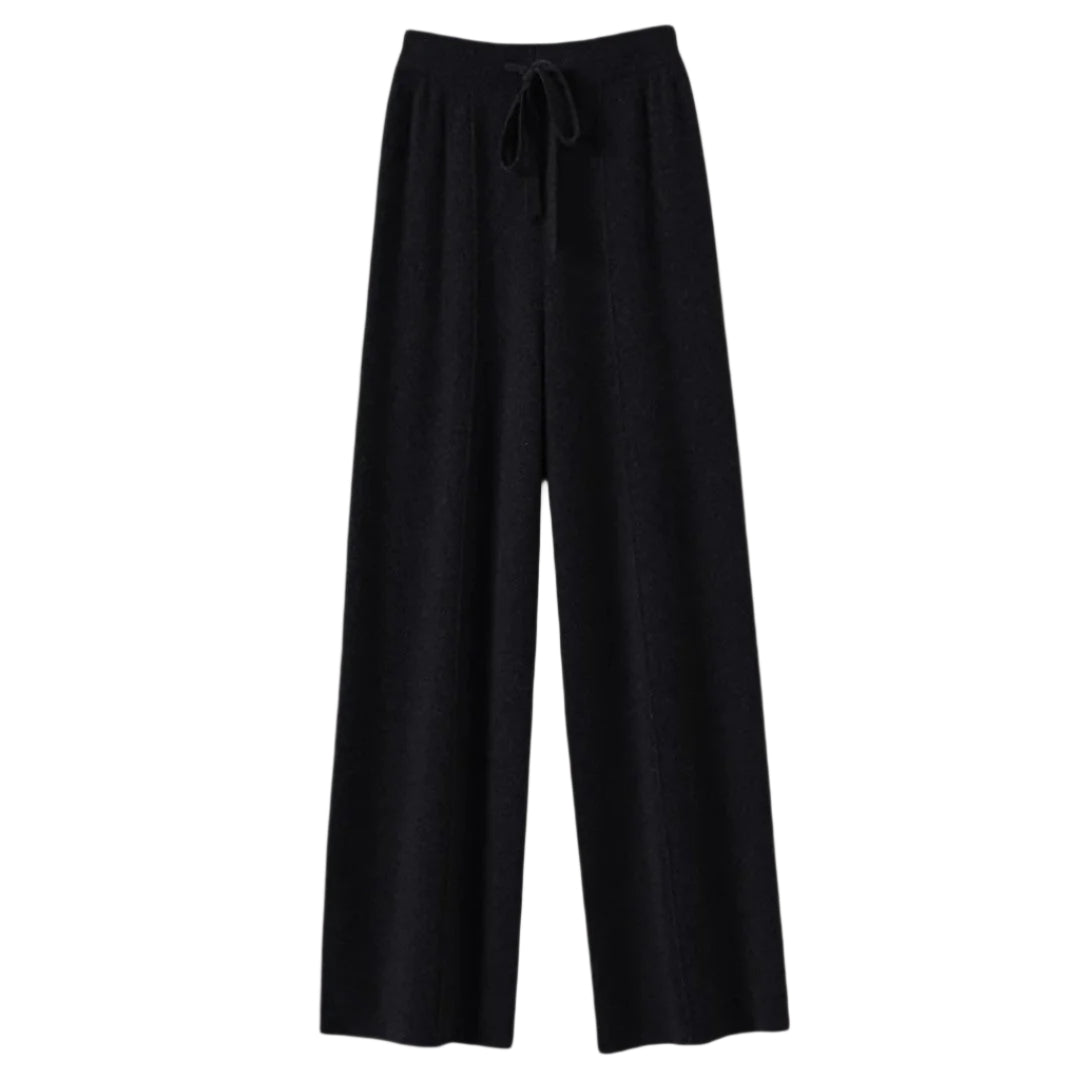 Wide-Leg Knit Trousers