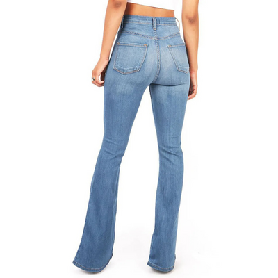 High-Waisted Flared Jeans