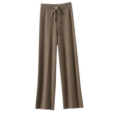 Wide-Leg Knit Trousers