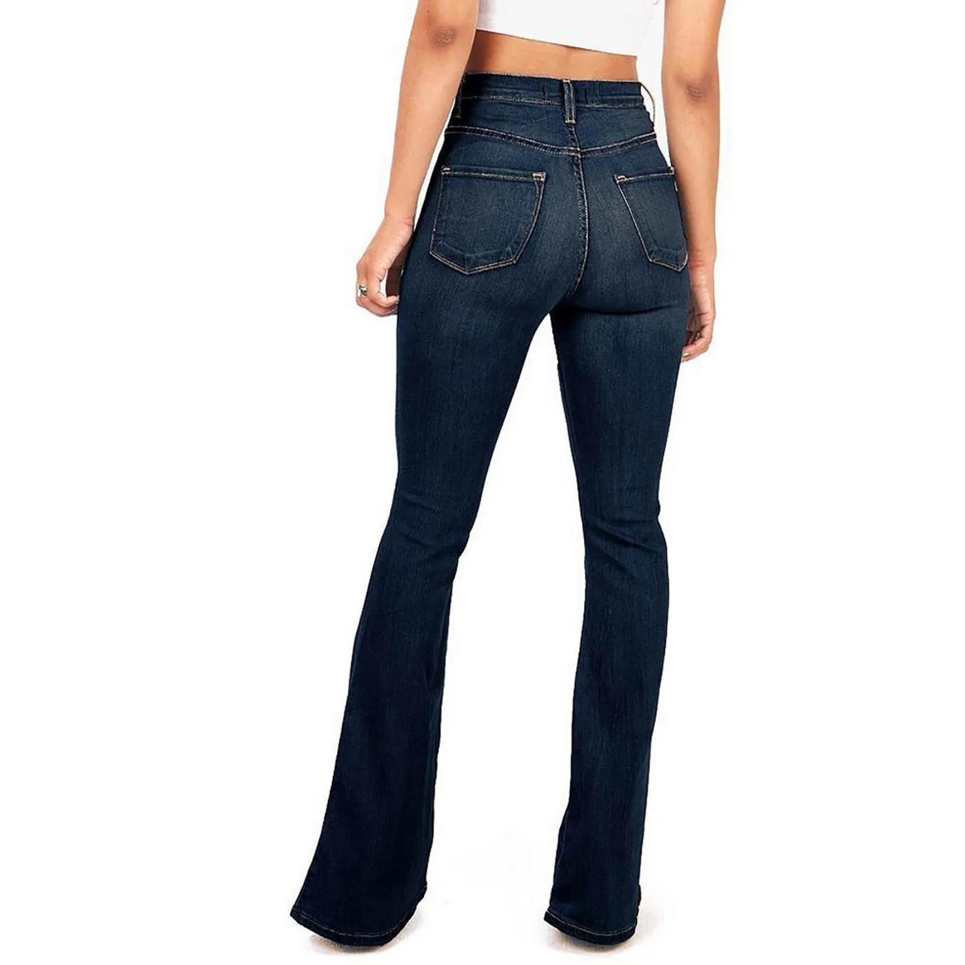 High-Waisted Flared Jeans