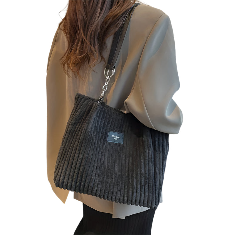 Soft Corduroy Shoulder Bag