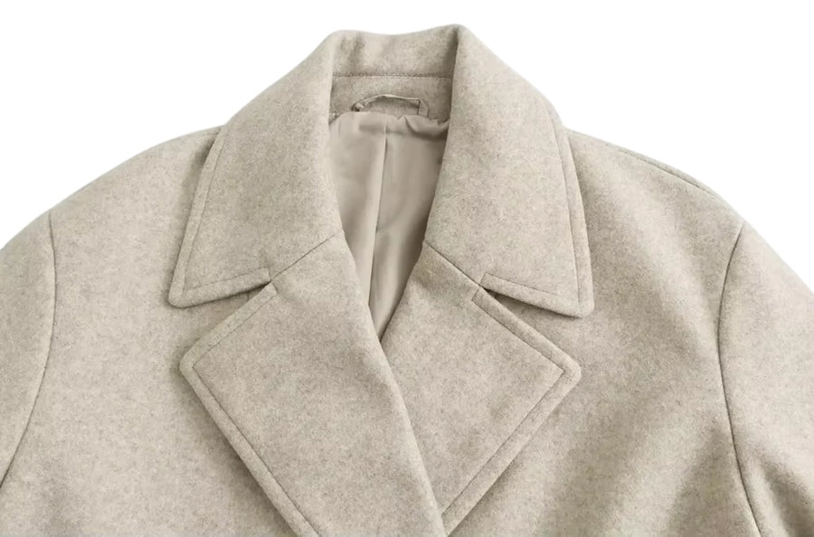 Oversized Tailored Soft Coat Buttoned