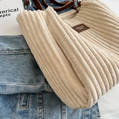 Soft Corduroy Shoulder Bag