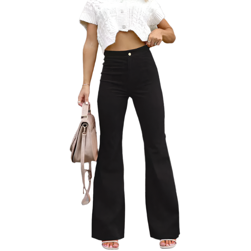 High-Waist Corduroy Flare Pants