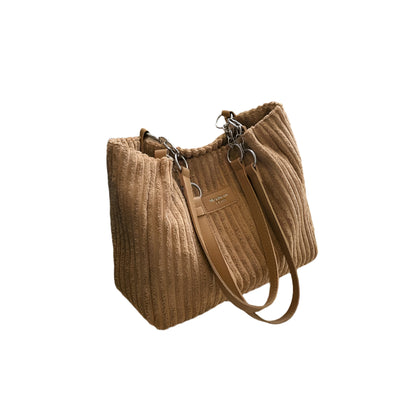 Soft Corduroy Shoulder Bag