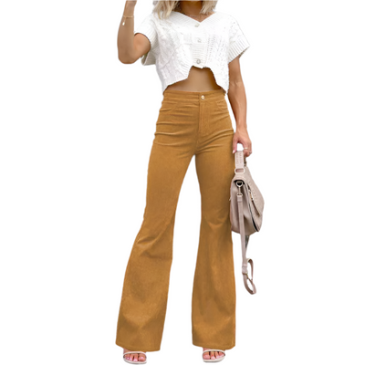 High-Waist Corduroy Flare Pants