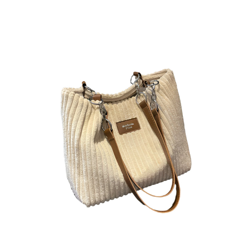 Soft Corduroy Shoulder Bag