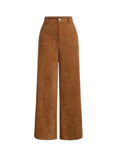 Corduroy Straight-Leg Trousers